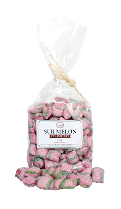 Sur melon karameller stor 12st/frp